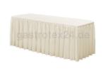 "Universal" - Skirting sekt - Plisseefalte 410 cm lang - 73 cm hoch - inklusive Skirtingbügel